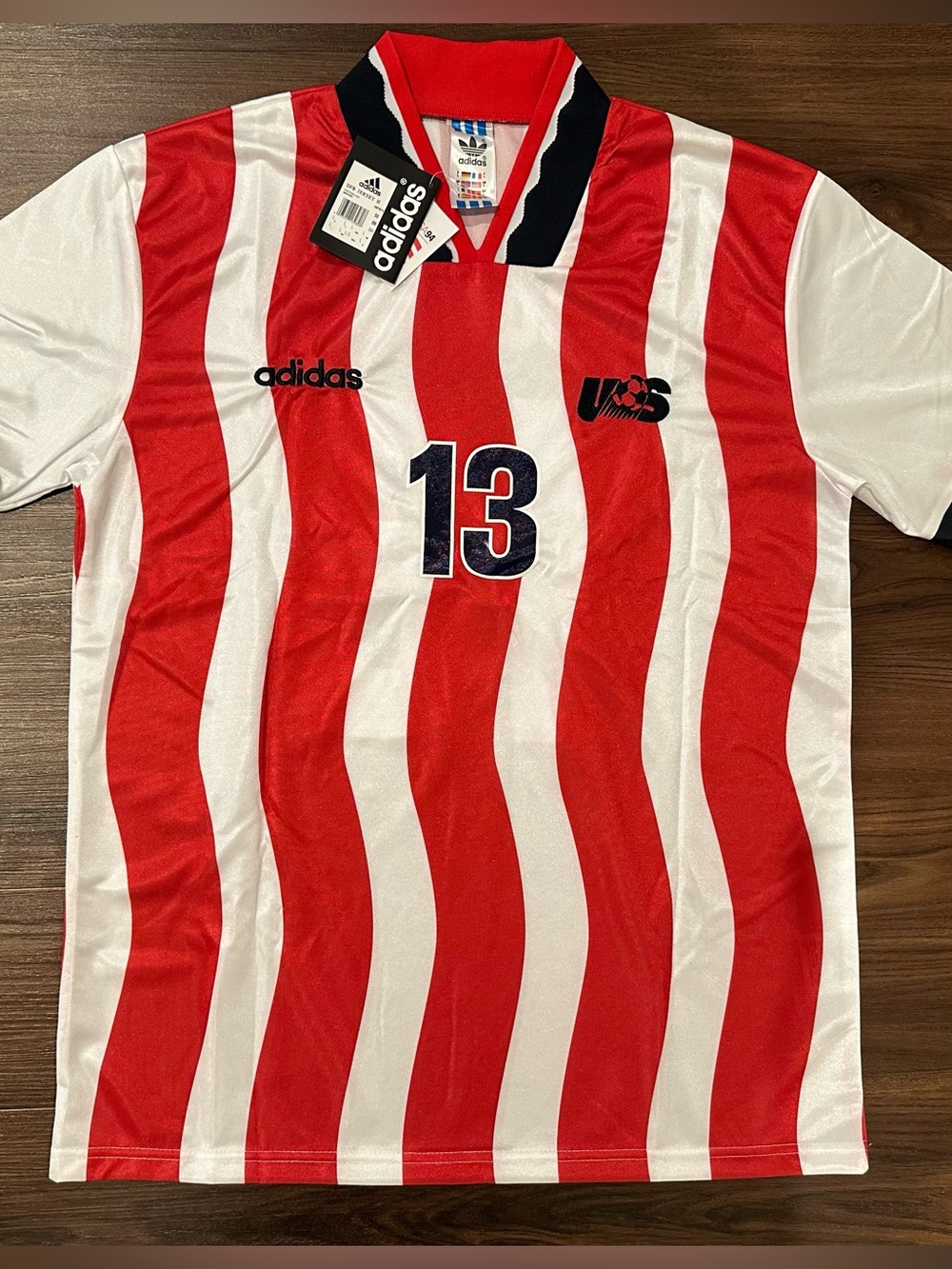 Adidas USMNT USA Cobi Jones World Cup 1994 Soccer Football Jersey